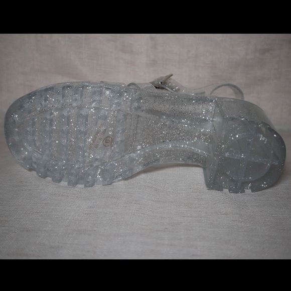 ❗️last 1 ❗️💎HPx2!💎GLITTER JELLY HEELED SANDALS! - Picture 4 of 4